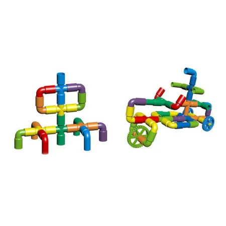Klocki Słomki Konstrukcyjne, Kolorowy Rurociąg Rury Rurki ok. 340 Elementów-1641098