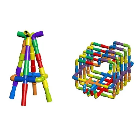 Klocki Słomki Konstrukcyjne, Kolorowy Rurociąg Rury Rurki ok. 340 Elementów-1641099