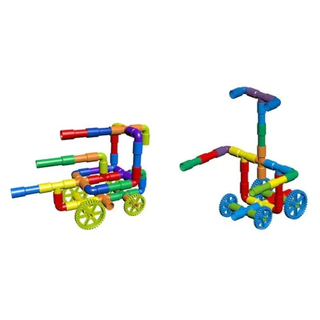 Klocki Słomki Konstrukcyjne, Kolorowy Rurociąg Rury Rurki ok. 340 Elementów-1641100