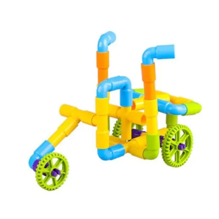 Klocki Słomki Konstrukcyjne, Kolorowy Rurociąg Rury Rurki ok. 340 Elementów-1641101