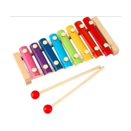 Cymbałki Drewniane + Pałeczki, Ksylofon Dla Dzieci-1641119