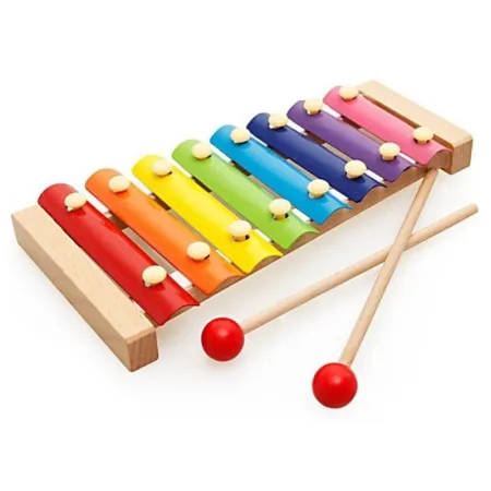 Cymbałki Drewniane + Pałeczki, Ksylofon Dla Dzieci-1641120