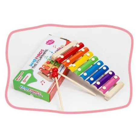 Cymbałki Drewniane + Pałeczki, Ksylofon Dla Dzieci-1641121