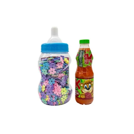 Klocki Konstrukcyjne, Rzepy, Butelka, Kreatywne Rzepki Czepki Płatki Śniegu ok. 1000 Sztuk 3,1CM W Butelce-1641243