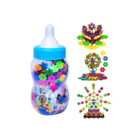 Klocki Konstrukcyjne, Rzepy, Butelka, Kreatywne Rzepki Czepki Płatki Śniegu ok. 1000 Sztuk 3,1CM W Butelce-1641247