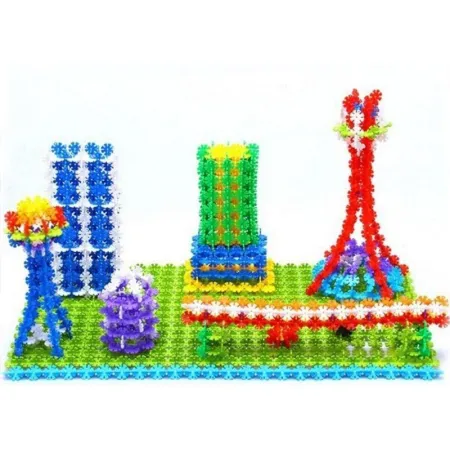 Klocki Konstrukcyjne, Rzepy, Butelka, Kreatywne Rzepki Czepki Płatki Śniegu ok. 1000 Sztuk 3,1CM W Butelce-1641249