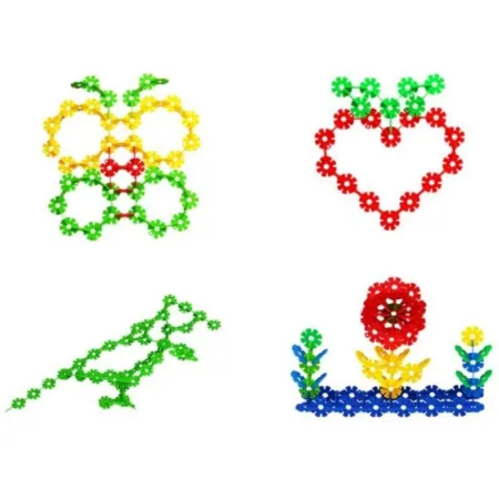 Klocki Konstrukcyjne, Rzepy, Butelka, Kreatywne Rzepki Czepki Płatki Śniegu ok. 1000 Sztuk 3,1CM W Butelce-1641251