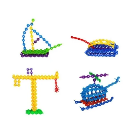 Klocki Konstrukcyjne, Rzepy, Butelka, Kreatywne Rzepki Czepki Płatki Śniegu ok. 1000 Sztuk 3,1CM W Butelce-1641252