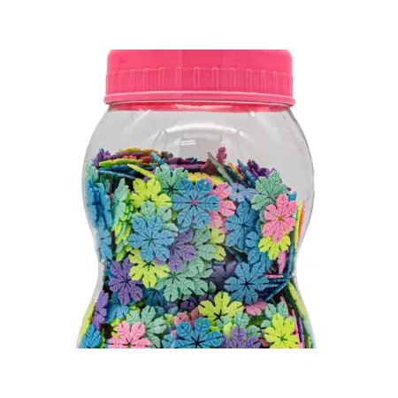 Klocki Konstrukcyjne, Rzepy, Butelka, Kreatywne Rzepki Czepki Płatki Śniegu ok. 1000 Sztuk 3,1CM W Butelce-1641255