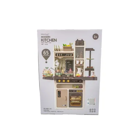 Multifunkcyjna Kuchnia Z Jajowarem - Para I Dźwięk BEŻOWO-SZARA-1641333