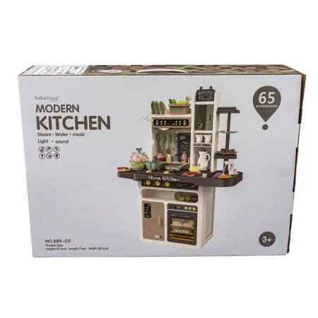 Multifunkcyjna Kuchnia Z Jajowarem - Para I Dźwięk BEŻOWO-SZARA-1641334