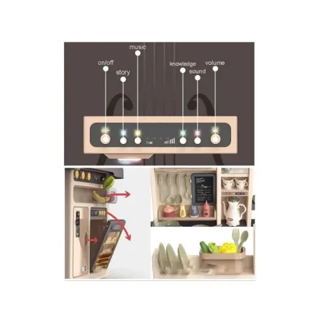 Multifunkcyjna Kuchnia Z Jajowarem - Para I Dźwięk BEŻOWO-SZARA-1641350