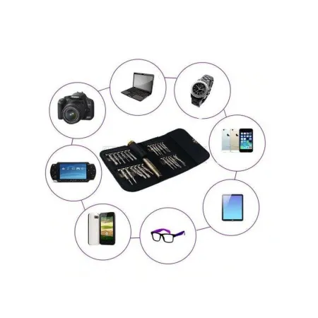 Zestaw precyzyjnych wkrętaków, śrubokrętów - 25w1 końcówek w etui-1641453