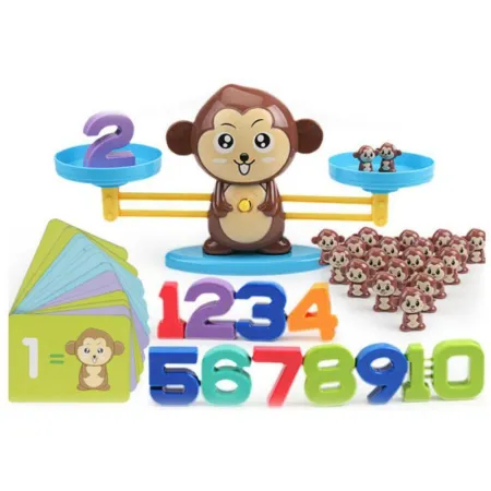 Gra Nauka Liczenia - Równoważnia Waga Szalkowa Małpka - Monkey Balance-1641592