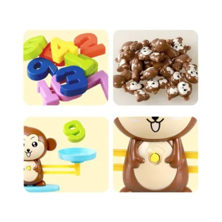 Gra Nauka Liczenia - Równoważnia Waga Szalkowa Małpka - Monkey Balance-1641594