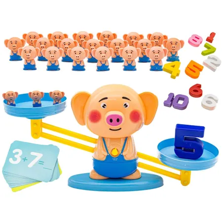 Gra Nauka Liczenia - Równoważnia Waga Szalkowa Świnka - Piggy Balance