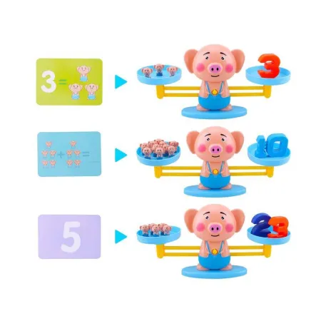 Gra Nauka Liczenia - Równoważnia Waga Szalkowa Świnka - Piggy Balance-1641636
