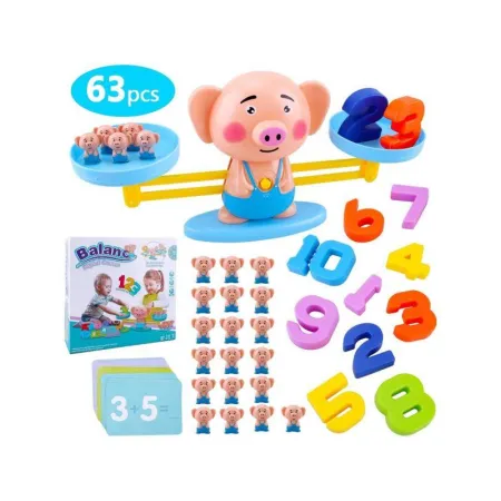 Gra Nauka Liczenia - Równoważnia Waga Szalkowa Świnka - Piggy Balance-1641638