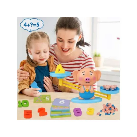 Gra Nauka Liczenia - Równoważnia Waga Szalkowa Świnka - Piggy Balance-1641640
