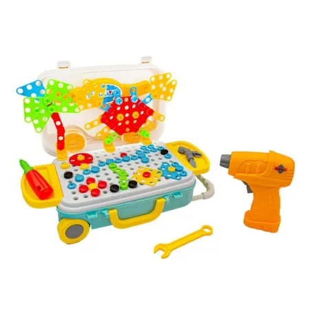 Układanka, Klocki, Kreatywna Mozaika, Wkrętarka 258 El. Walizka Na Kółkach Zestaw Konstrukcyjny-1641691