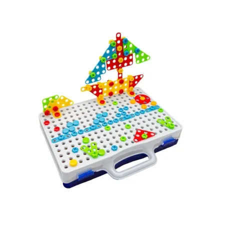 Kreatywna Mozaika, Układanka, Klocki, Wkrętarka Śrubki W Walizce 237 El-1641701