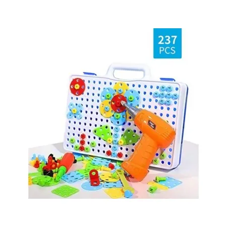 Kreatywna Mozaika, Układanka, Klocki, Wkrętarka Śrubki W Walizce 237 El-1641705