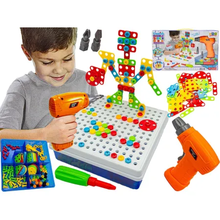 Kreatywna Mozaika, Układanka, Klocki, Wkrętarka Śrubki 261 EL Zestaw Konstrukcyjny