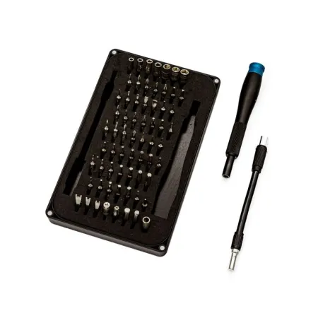 Zestaw Narzędzi Precyzyjnych, Wkrętaki, Rękojeść + 64 Bity-1641718