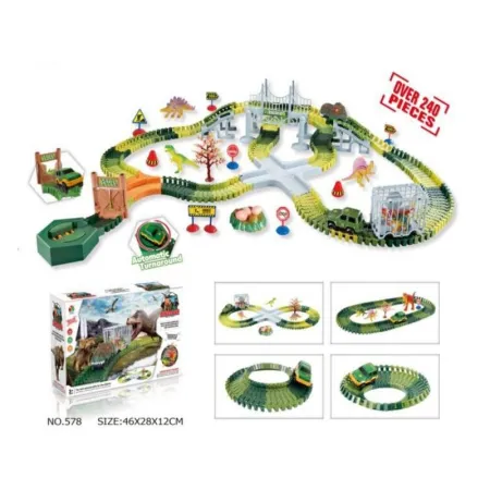Duży Tor Samochodowy Wyścigowy - Park Dinozaurów 240 El-1641730