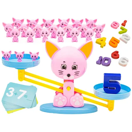 Gra Nauka Liczenia - Równoważnia Waga Szalkowa Kot - Cat Balance