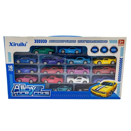 Zestaw Samochodów, Metalowe Autka Resoraki 16 Sztuk-1641891