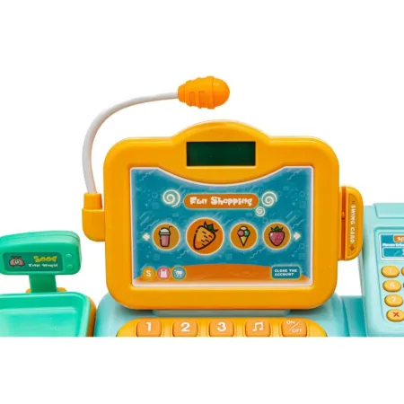 Edukacyjna sklepowa kasa fiskalna - mikrofon, waga, czytnik, akcesoria-1641930