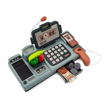 Edukacyjna sklepowa kasa fiskalna - mikrofon, waga, koszyk, akcesoria-1641937