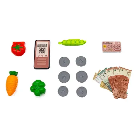 Edukacyjna sklepowa kasa fiskalna - mikrofon, waga, koszyk, akcesoria-1641941