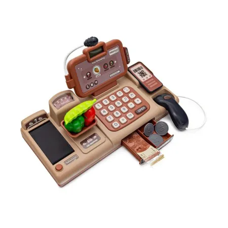 Edukacyjna sklepowa kasa fiskalna - mikrofon, waga, koszyk, akcesoria-1641945