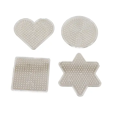 Szablon Do Prasowanek, Podstawka 4 Wzory, Kształty, KOŁO KWADRAT SERCE GWIAZDKA Prasowanka Koraliki Do Prasowania-1642