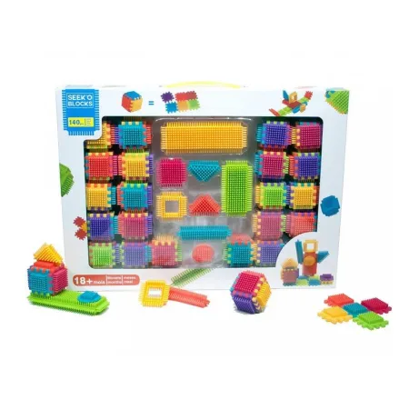 Klocki Konstrukcyjne, Wafle, Jeżyki, Grzebyki 140 elementów-1642057