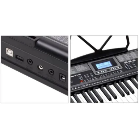 Keyboard MK-2115 Organy, 61 Klawiszy, Zasilacz, Podświetlane Klawisze-1642090