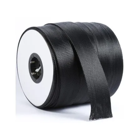 Oplot poliestrowy CZARNY ochrona otulina na przewody 8mm 1mb