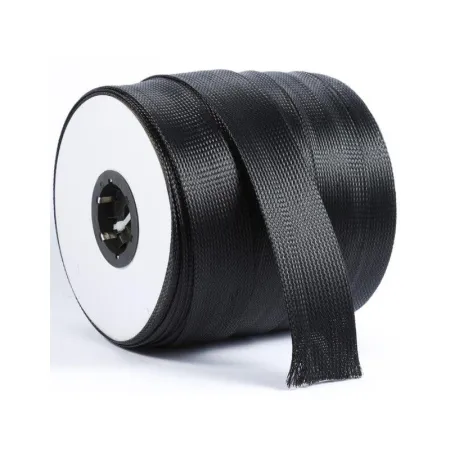 Oplot poliestrowy CZARNY ochrona otulina na przewody 12mm 1mb