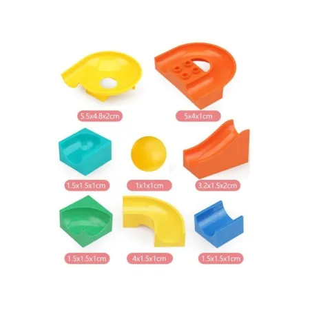 Tor Kulkowy Z Klockami 256 elementów, Kolorowe Klocki-1642194