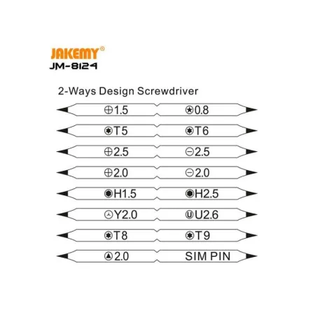 Profesjonalny Zestaw Narzędzi Precyzyjnych JAKEMY 9w1-1642319