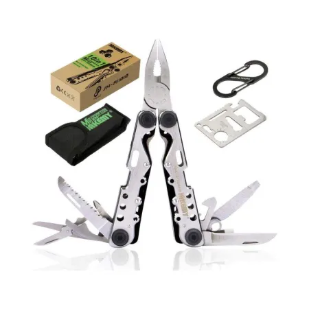 Narzędzie Wielofunkcyjne Jakemy Multitool 10w1 - Kombinerki, Nóż, Piła, Karta Przeżycia