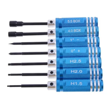 Zestaw Śrubokrętów, Wkrętaków 7 Sztuk, Krzyżak, Płaski, Nasadka, Imbus-1642731
