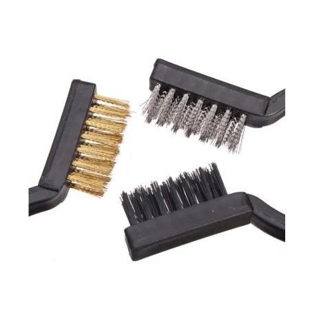 Szczotka druciana, mosiężna 170mm - Szczoteczka do usuwania rdzy, lakieru, Zestaw 3sztuki-1642769