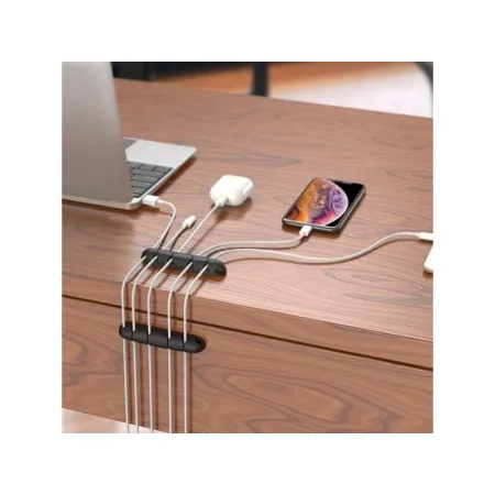 Organizer Kabli, Uchwyt Do Przewodów Samoprzylepny, Zestaw - 4 Sztuki-1642912