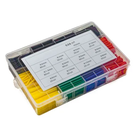 Zestaw 530 sztuk 4,5cm Koszulki, rurki termokurczliwe Kolory Rozmiary-1642915