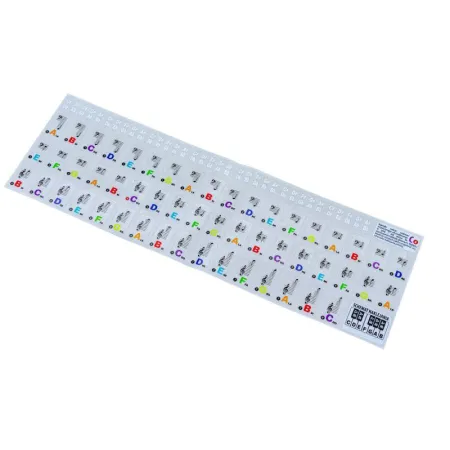 Naklejki Na Klawisze, Nuty Na Keyboard, Pianino, Do Nauki Gry KOLOR