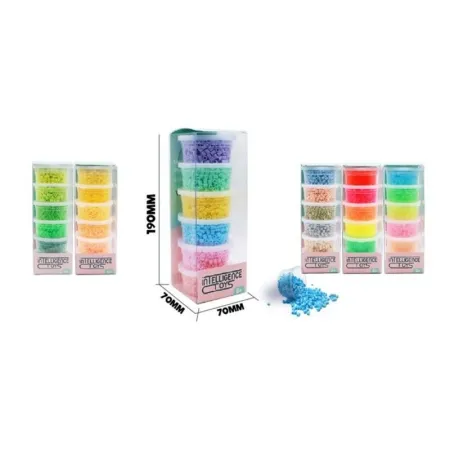 Koraliki Do Prasowania 3000szt, Prasowanki, Do Prasowanek, 6 Kolorów, Zapas - FLUORESCENCYJNE Mix Kolorów-1643130