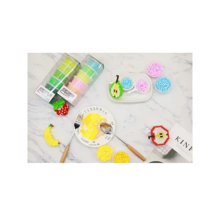 Koraliki Do Prasowania 3000szt, Prasowanki, Do Prasowanek, 6 Kolorów, Zapas - PASTELOWE SZAROŚCI I BEŻE-1643146